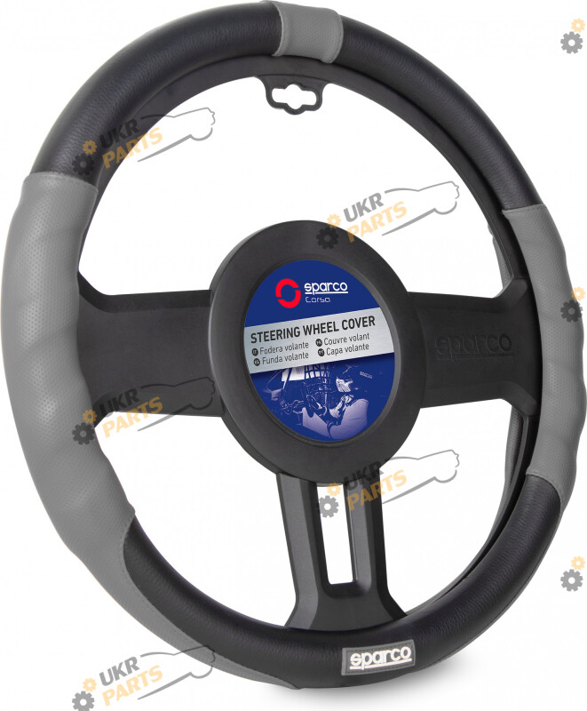 Чехол на руль Sparco M (37-39 см) черно-серый (SPC1103)
