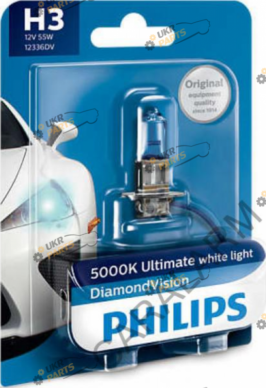 Галогеновая лампа Philips Diamond Vision H3 1 шт (22657)
