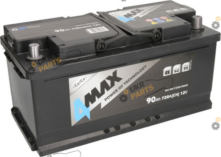 Автомобильный аккумулятор 4Max 720 А 90 Ач ( BAT90720R4MAX)