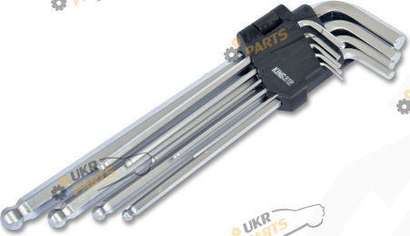 Набор шестигранников King удлиненных с шаром H1.5-10ММ 9 шт (KSH-209XL)