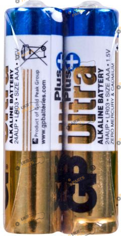 Батарейка GP Ultra Plus G-Tech в пленке ААA 2 шт. (24AUP21-S2)