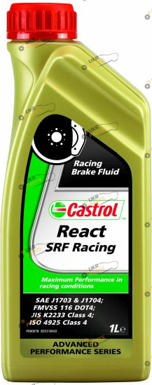 Тормозная жидкость Castrol DOT 4 1 л (SRFREACTRACINGBRAKE1L)