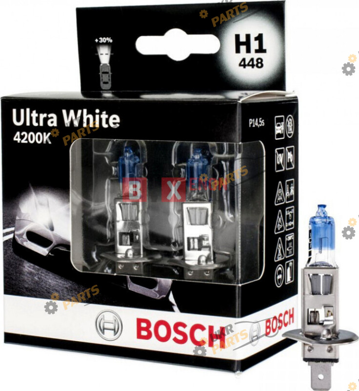 Галогеновая лампа Bosch Ultra White H1 2 шт (1 987 301 180)
