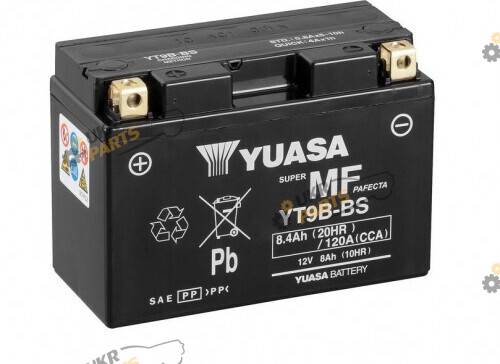 Мотоциклетный аккумулятор Yuasa МОТО MF VRLA Battery 8 Ач (YT9B-BS)