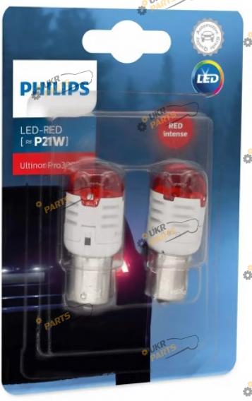 Лампочка Philips P21W LED 12V Ultinon Pro3000 RED (11498U30RB2)