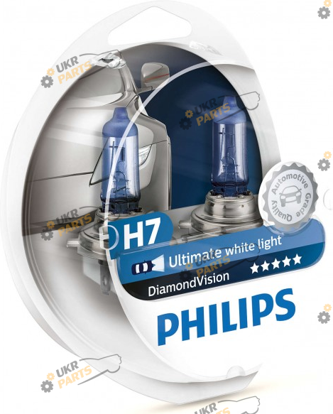 Галогеновая лампа Philips H7 55W 12V PX26d Diamond Vision H7 2 шт (12972DVSP)