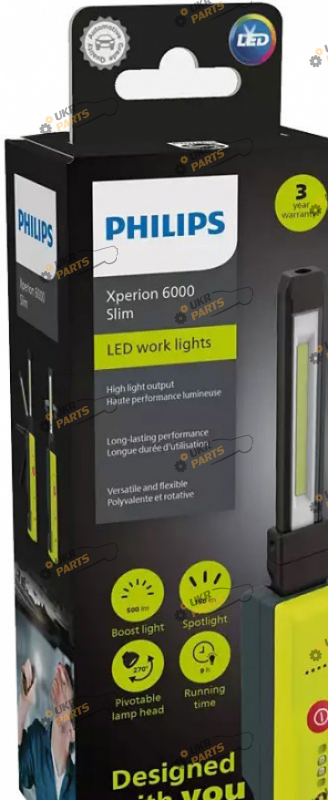 Ручной фонарь Philips Xperion 6000 LED WSL Slim с крючком (X60SLIMX1)