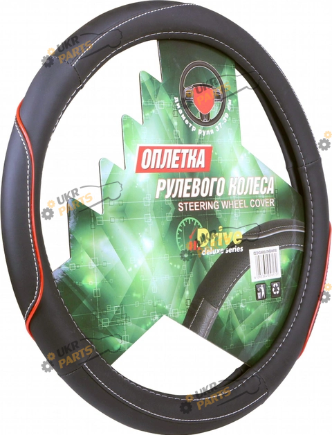 Чехол на руль inDrive M (37-39 см) черно-красный (IDS-B003-M-BK/RD)
