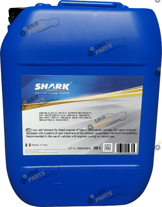 Масло трансмиссионное Shark Italian Lubricants Protector MEP4 80W-90 20 л (P82030030K)