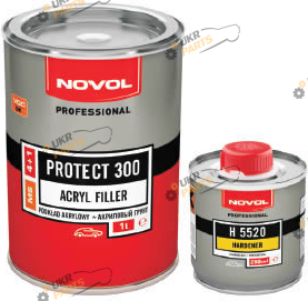 Грунтовка Novol PROTECT 300 4+1, с затвердителем 0,25 л серый 1 л (37011)