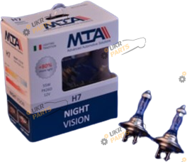 Галогеновая лампа MTA Night Vision +80% H7 2 шт (80715 NVB2)