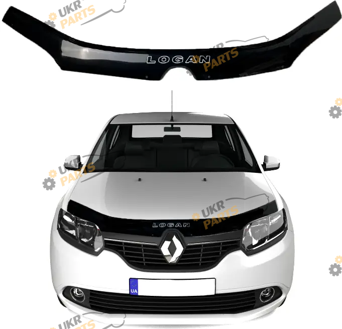 Дефлектор капота VIP Tuning VT 52 Renault Logan II сед/унів 2013-2020 (DC03)