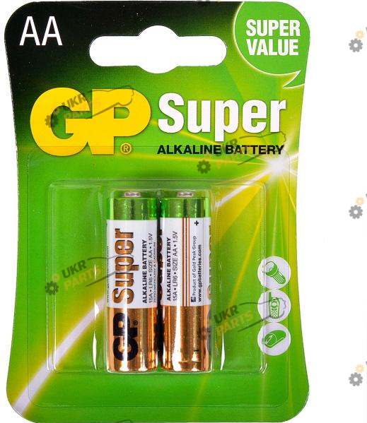 Батарейка GP Super Alkaline AA 2 шт. (15A-U2)