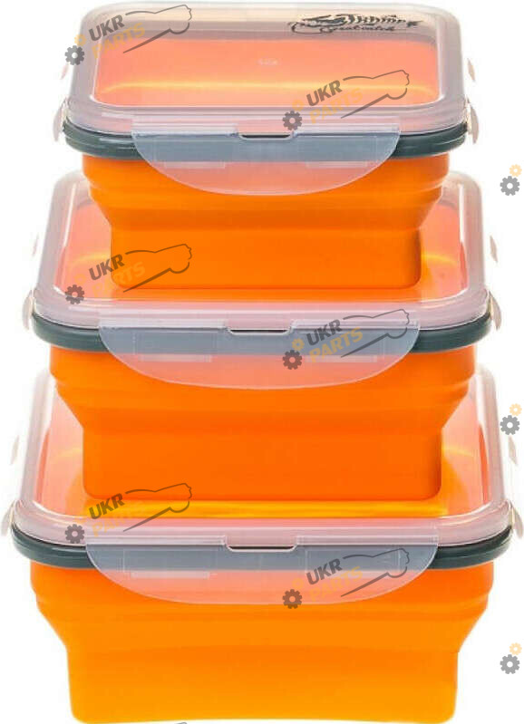 Контейнер Tramp 0,4 л Набор силиконовых контейнеров Tramp 400/700/1000 мл (TRC-089-orange)