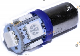 Лампочка AllLight T 8.5 5 диодов 5050 BA9S 12V BLUE (29029100)
