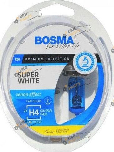 Галогеновая лампа Bosma SUPER WHITE H4 2 шт (3462)