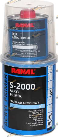 Грунтовка Ranal акриловая 5+1 HS S-2000, с отвердителем 0.08 л серый 400 мл (10335)