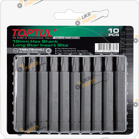 Набор бит Toptul T40 10 шт удлиненная (FSEB1240G)
