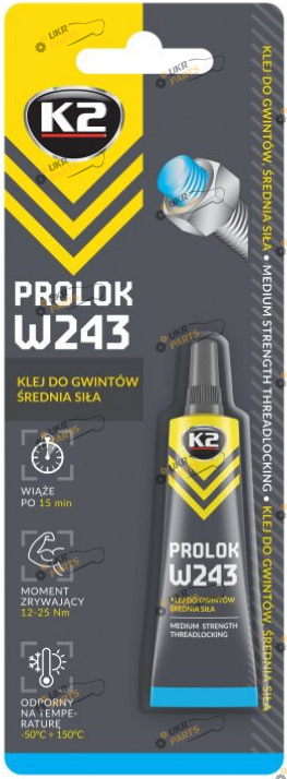 Фиксатор резьбы на анаэробной основе K2 средей прочности 6 мл синий (B150N)