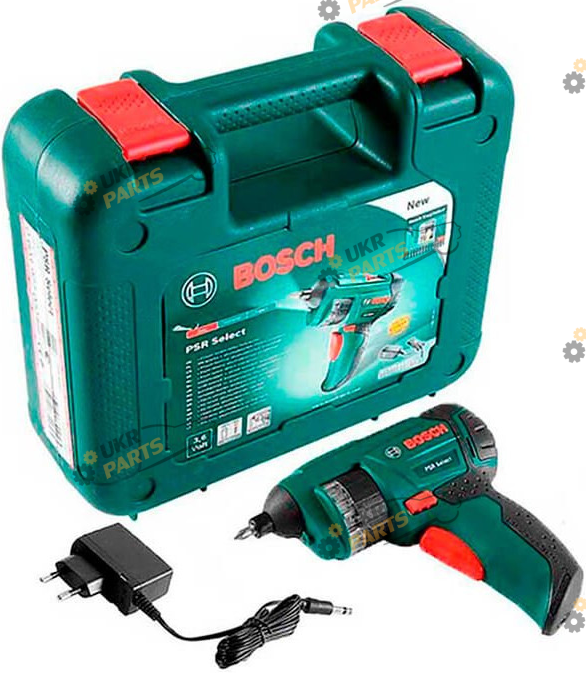 Аккумуляторный шуруповерт Bosch PSR Select с битами, 3,6V 1.5 Ah 4.5 Нм (0603977021)