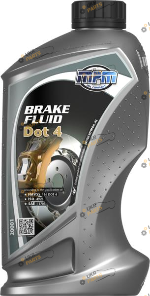 Тормозная жидкость MPM Oil DOT 4 BRAKE FLUID 1 л (20001)