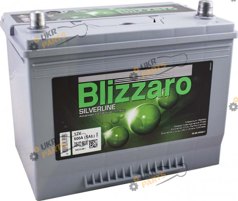 Автомобильный аккумулятор Blizzaro Silverline Asia 600A, L+ 75 Ач (D26 075 060 117)