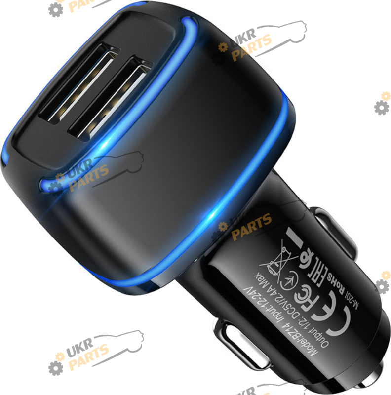 Зарядное устройство Borofone BZ14 Max dual port ambient Black USB 2.4 А (BZ14B)