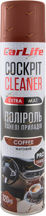 Полироль для торпеды Carlife Cockpit Cleaner Coffee 0.32 л (CF346)