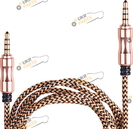 Кабель AUX Jack 3.5mm Vitol Gold/Black (46701)