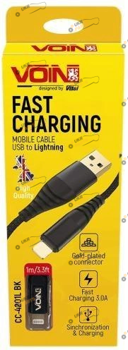 Кабель Voin Lightning 3 А (CC-4201L BK)