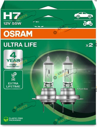 Галогеновая лампа Osram H7 2 шт (64210 ULT-2HB)