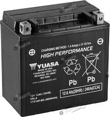 Мотоциклетный аккумулятор Yuasa МОТО High Performance MF Battery 12.6 Ач (YTX14H-BS)