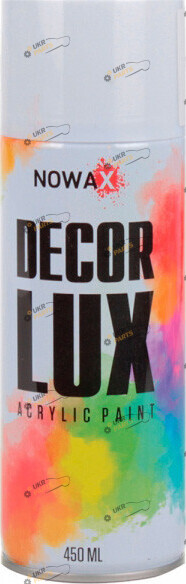 Аэрозольная краска NOWAX DECOR LUX 9016 Акриловая белый 450 мл (NX48014)