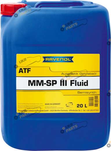 Масло трансмиссионное Ravenol ATF MM SP-III FLUID 20 л (RAVATFMMSPIIIFLUID20)