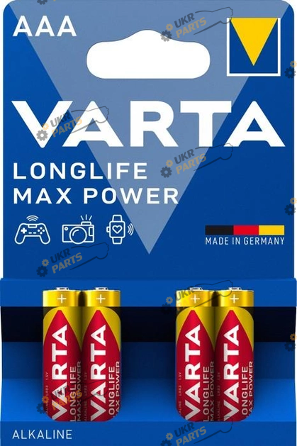 Батарейка Varta Longlife Max Power ААA 4 шт. (4703101404)