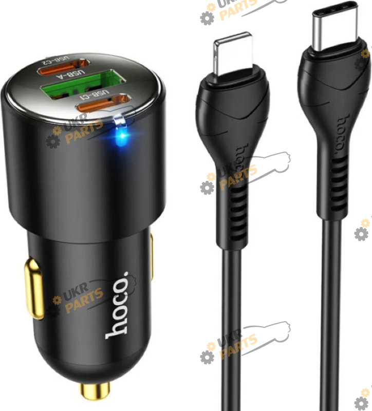 Зарядное устройство Hoco NZ6 Black з кабелем type-c to lightning USB/Type-C 3 А (6931474765192)