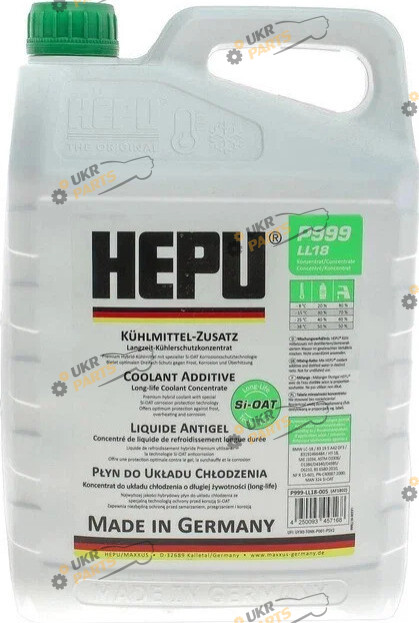 Концентрат антифриза Hepu G11 зелёный 5 л (P999-LL18-005)