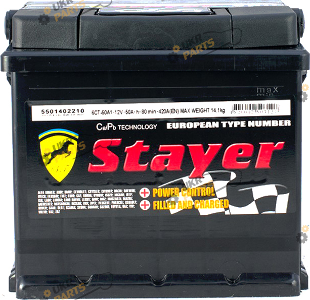 Автомобильный аккумулятор Stayer А1 Black 50 Ач (ISD-50-1)