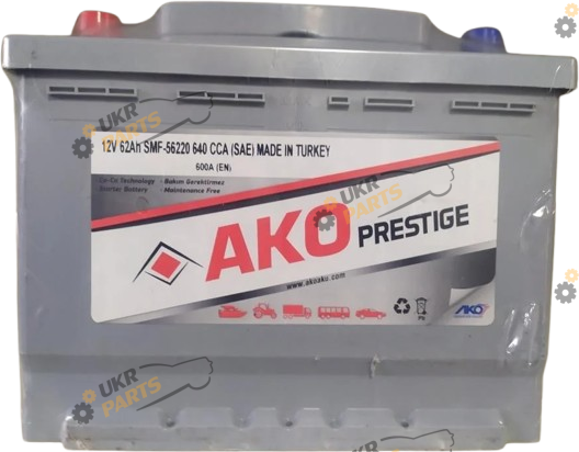 Автомобильный аккумулятор AKO Prestige 6CT- 62Aз 600A L SMF 62 Ач (A56220)