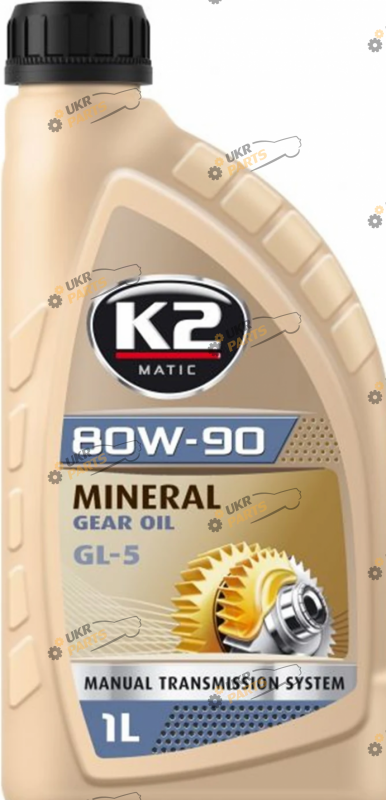 Масло трансмиссионное K2 Gear Oil GL-5 80W-90 1 л (O5541E)