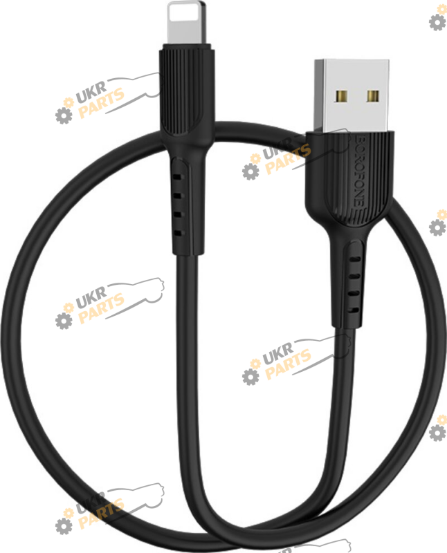 Кабель Borofone BX16 TPE connectors Black USB/Lightning 2 А (BX16LB)