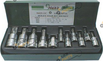 Набор торцевых головок Hans квадрат 1/4