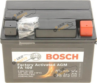 Мотоциклетный аккумулятор Bosch 3 Ач (0 986 FA1 090)