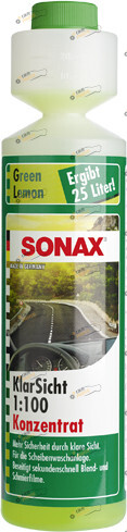 Жидкость омывателя концентрат летняя Sonax Lemon Fresh 0.25 л (386141)