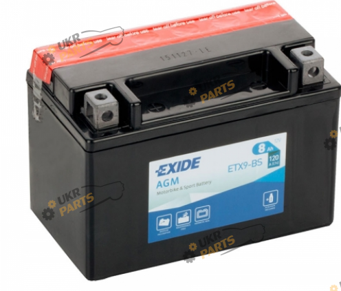 Мотоциклетный аккумулятор Exide 8 Ач (ETX9-BS)