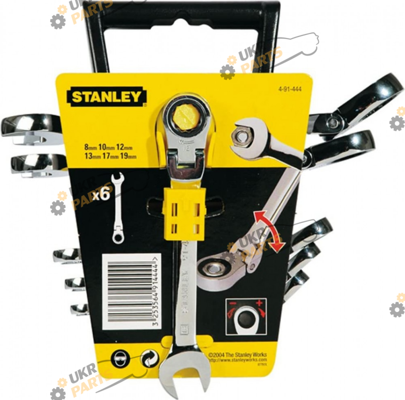 Набор рожково-накидных ключей Stanley с трещеткой 8 мм MaxiDrive Plus, 6 шт (4-91-444)