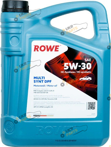 Моторное масло Rowe HighTec Multi Synt DPF 5W-30 4 л (20125-0040-99)