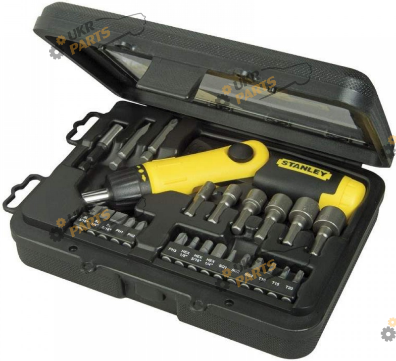 Отвертка реверсионная Stanley Pistol Grip Ratchet, с насадками 22 шт (0-63-022)