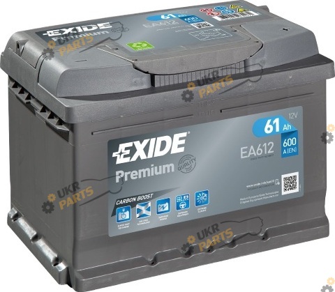 Автомобильный аккумулятор Exide PREMIUM 600 А 61 Ач (EA612)