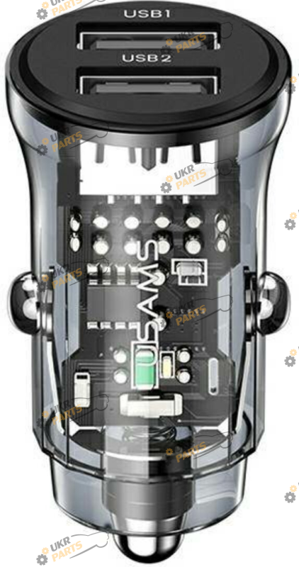 Зарядное устройство Usams Transparent Dual Mini USB 3 А (CC162CC01)
